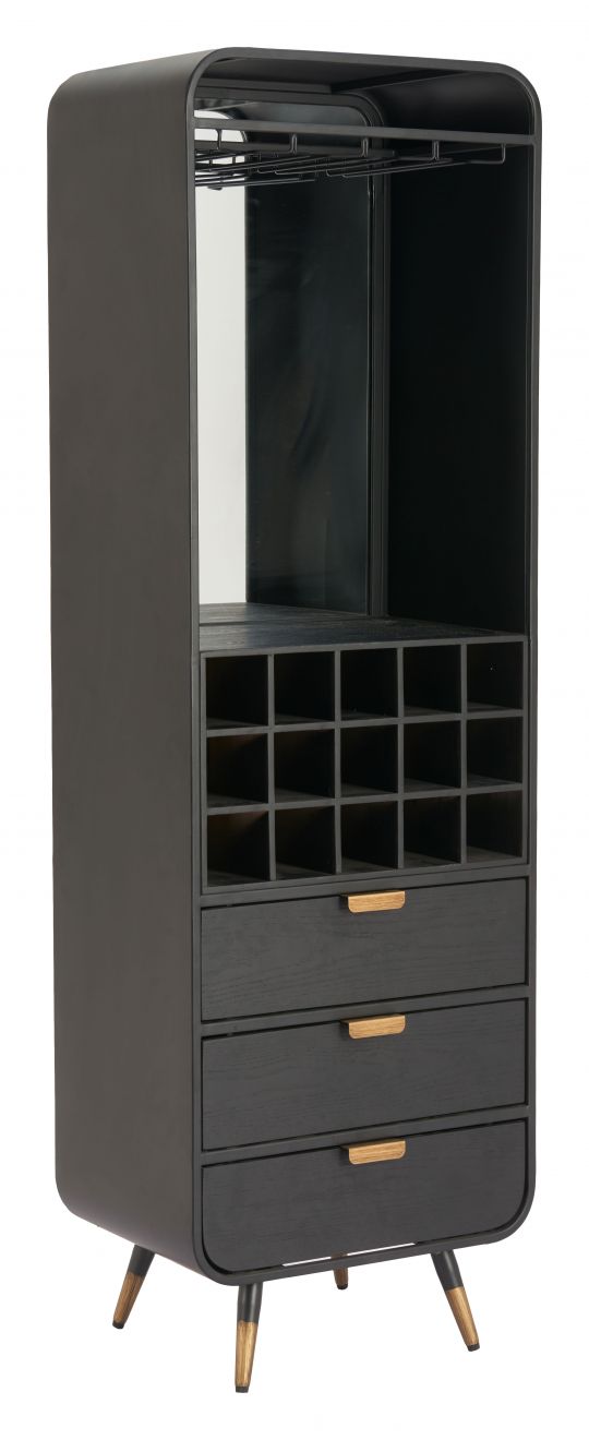 Zuo Modern Magara Wooden Black Bar Cabinet