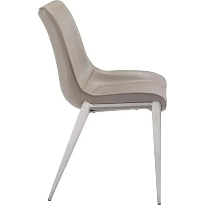 Magnus Leather Dining Chair 2PC - LOOMLAN - Zuo Modern - Dining Chairs