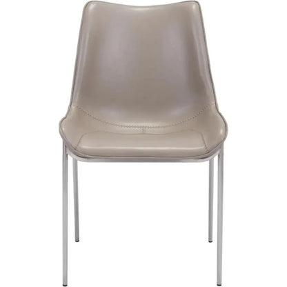 Magnus Leather Dining Chair 2PC - LOOMLAN - Zuo Modern - Dining Chairs