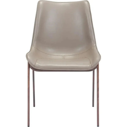 Magnus Leather Dining Chair 2PC - LOOMLAN - Zuo Modern - Dining Chairs