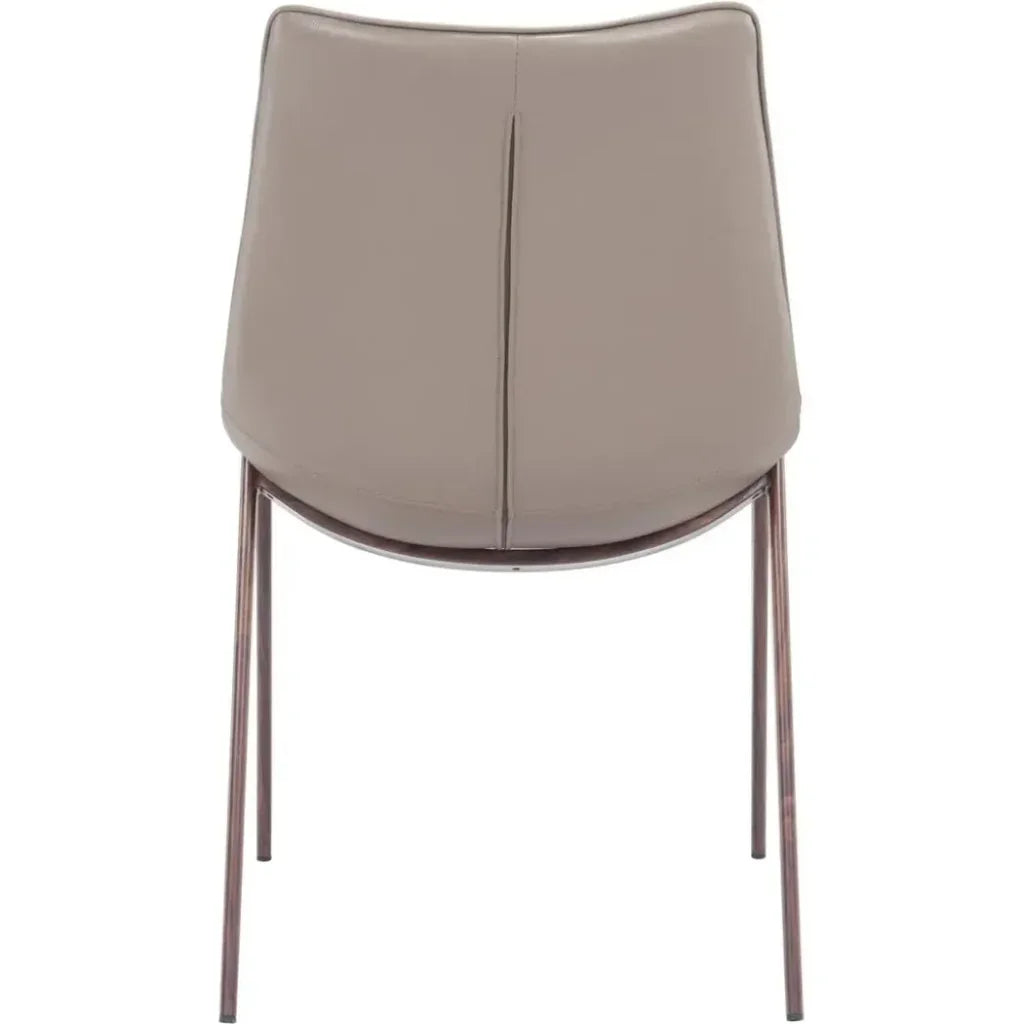 Magnus Leather Dining Chair 2PC - LOOMLAN - Zuo Modern - Dining Chairs