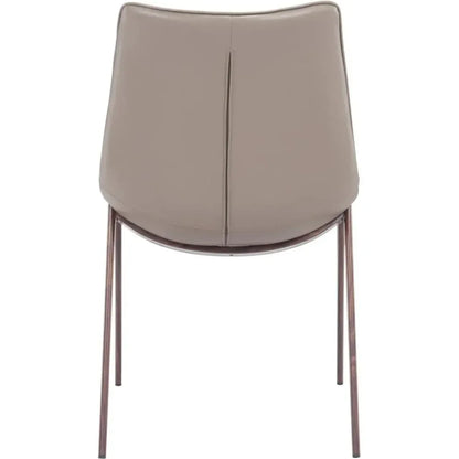 Magnus Leather Dining Chair 2PC - LOOMLAN - Zuo Modern - Dining Chairs