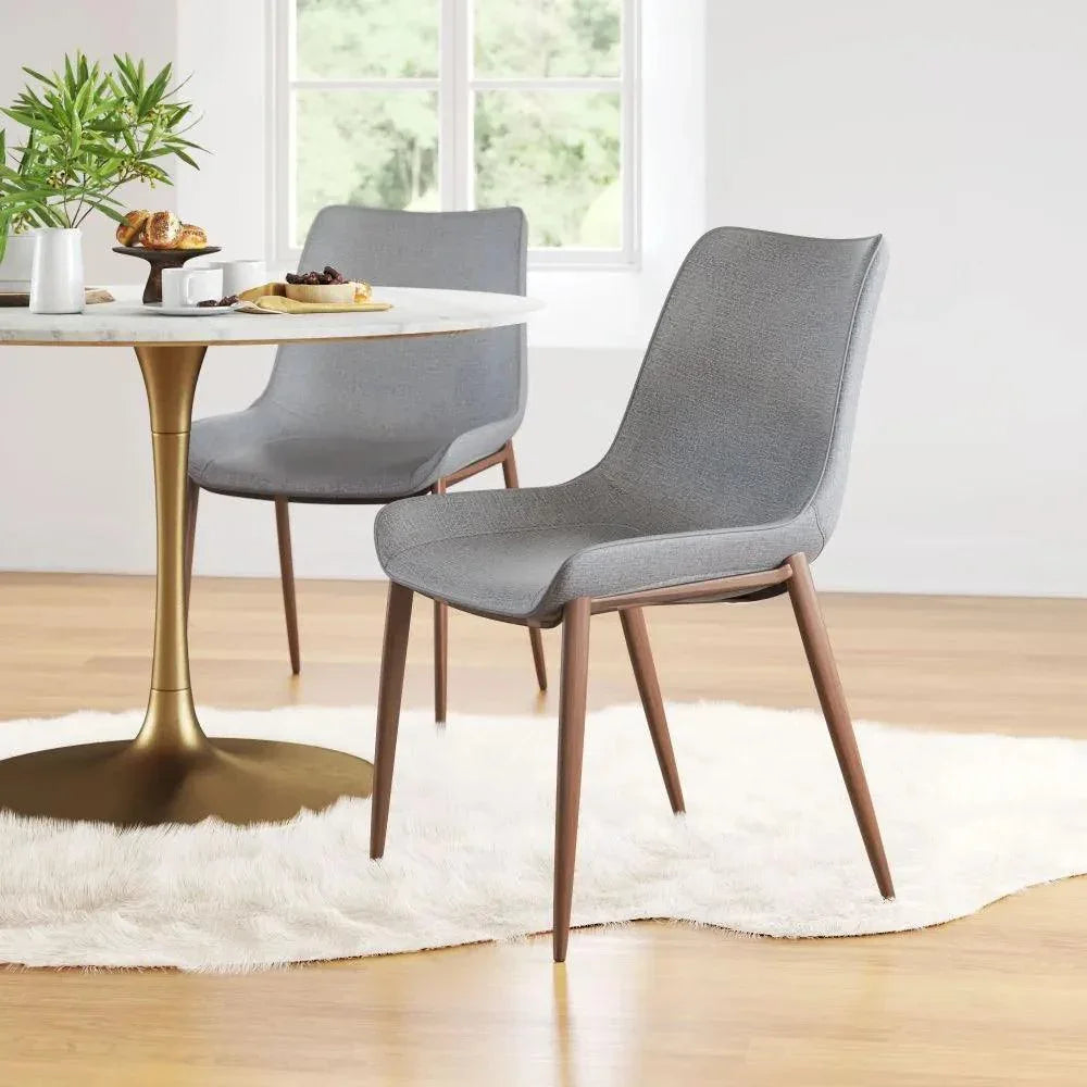 Magnus Leather Dining Chair 2PC - LOOMLAN - Zuo Modern - Dining Chairs