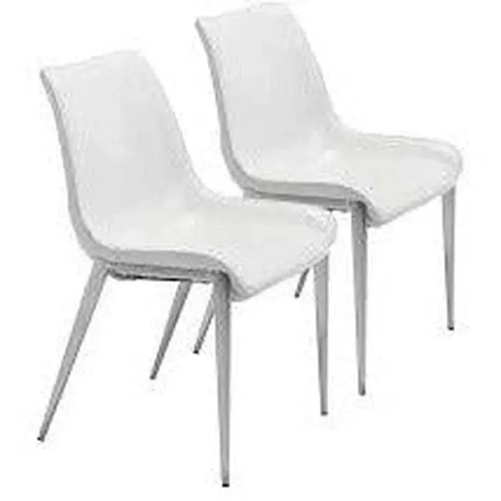 Magnus Leather Dining Chair 2PC - LOOMLAN - Zuo Modern - Dining Chairs