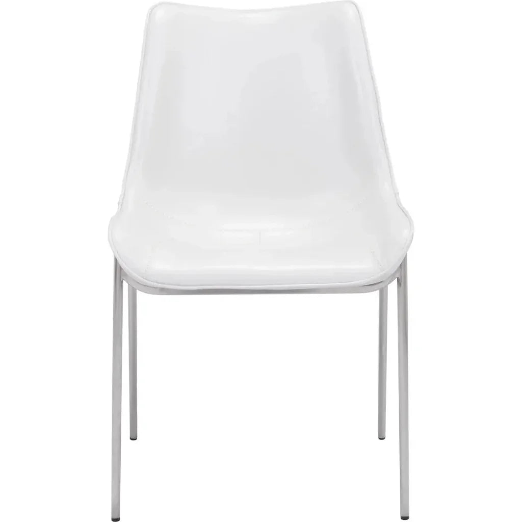Magnus Leather Dining Chair 2PC - LOOMLAN - Zuo Modern - Dining Chairs