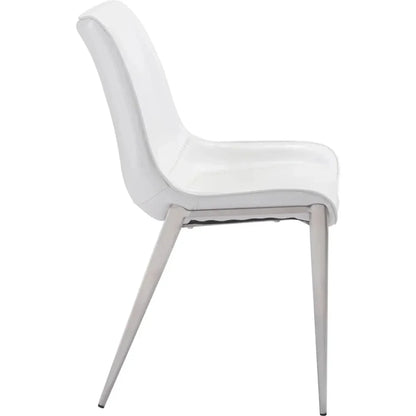 Magnus Leather Dining Chair 2PC - LOOMLAN - Zuo Modern - Dining Chairs