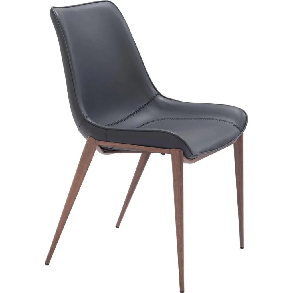 Magnus Leather Dining Chair 2PC - LOOMLAN - Zuo Modern - Dining Chairs