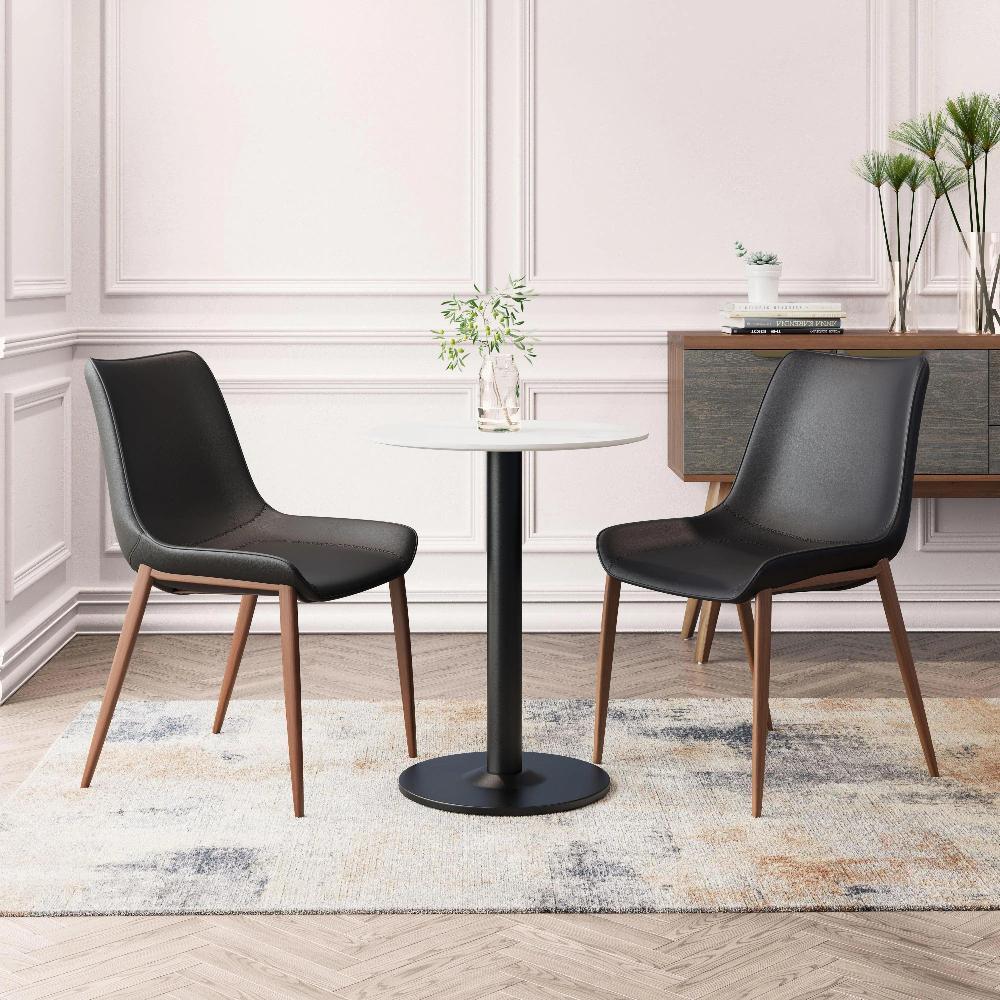 Magnus Leather Dining Chair 2PC - LOOMLAN - Zuo Modern - Dining Chairs