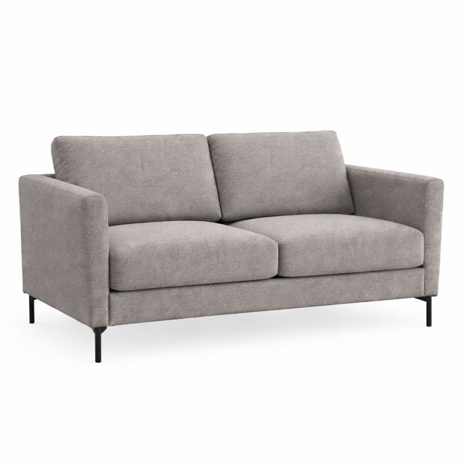 LOOMLAN Custom Upholstery Maison Elegant High Armrest Fabric & Leather Loveseat