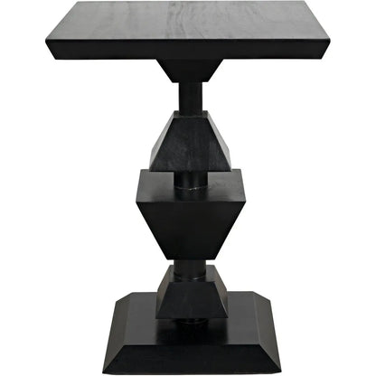 Noir Majesty Side Table, Hand Rubbed Black