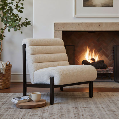 Zuo Modern Maki Shearling Fabric Accent Chair