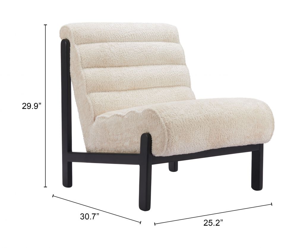 Zuo Modern Maki Shearling Fabric Accent Chair