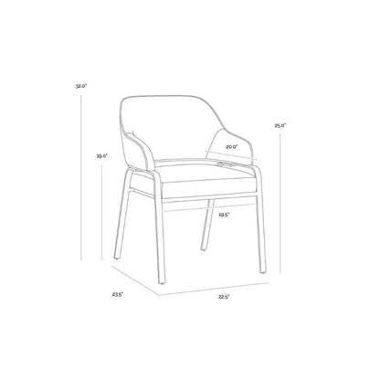 SUNPAN Malachi Leather Dining Armchair