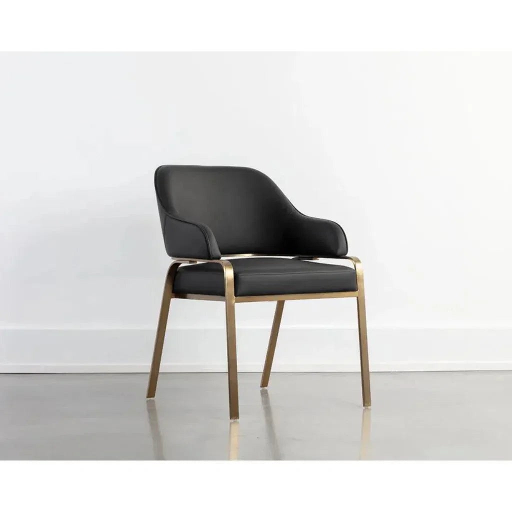 SUNPAN Malachi Leather Dining Armchair