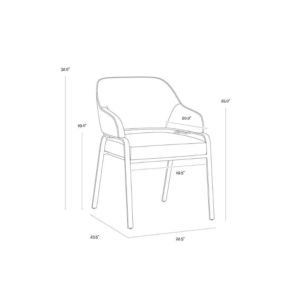 SUNPAN Malachi Leather Dining Armchair