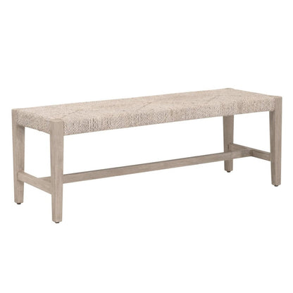 Essentials For Living Malay 52" Natural Abaca Rope Warp Dining Bench