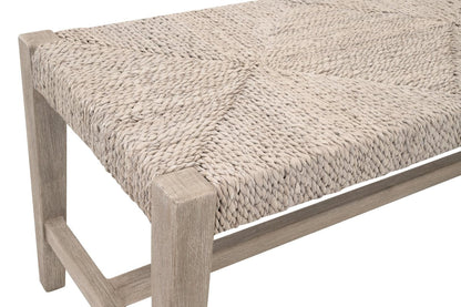 Essentials For Living Malay 52" Natural Abaca Rope Warp Dining Bench