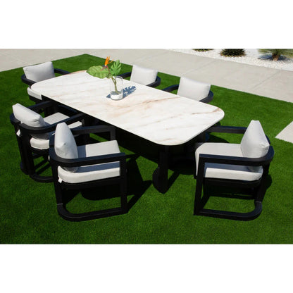 Malibu Aluminum Framed Outdoor Dining Table -- view 2
