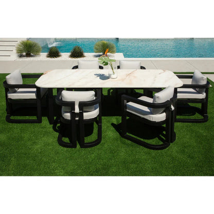 Malibu Aluminum Framed Outdoor Dining Table -- view 3
