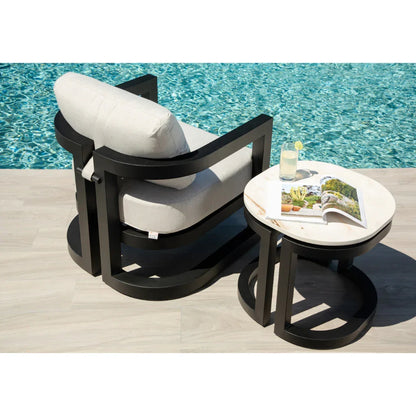 Malibu Aluminum Framed Outdoor End Table -- view 4