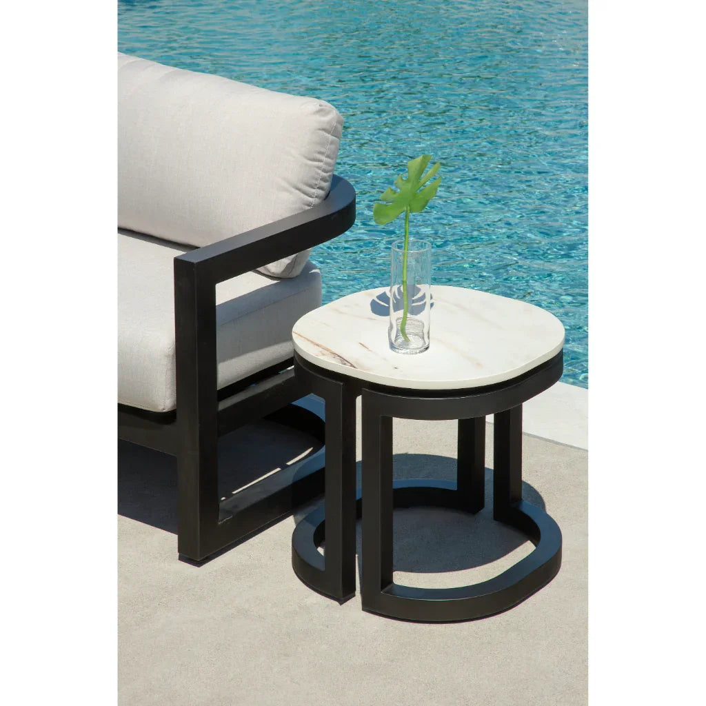 Malibu Aluminum Framed Outdoor End Table -- view 5