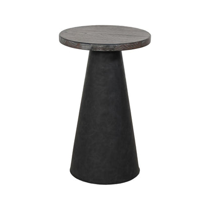 Sunny D Malibu Martini Wood Top Round Side Table