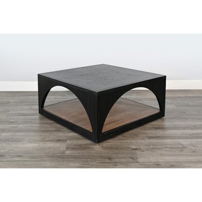 Sunny D Malibu Martini Wooden Square Coffee Table