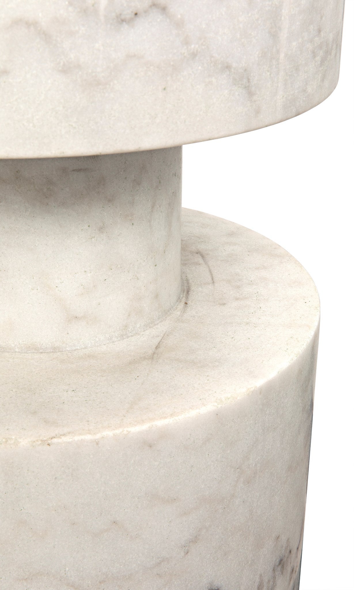 Mamud Marble White Round Side Table-Side Tables-Noir-Sideboards and Things