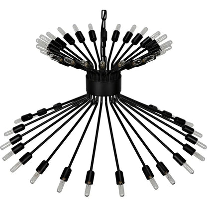 Mancini Chandelier, Black Steel