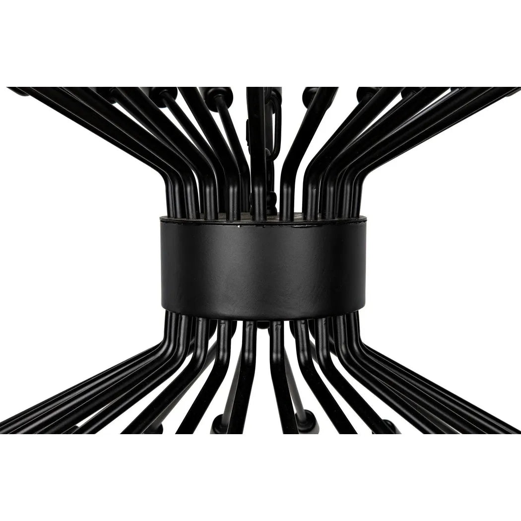 Mancini Chandelier, Black Steel
