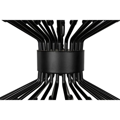 Mancini Chandelier, Black Steel