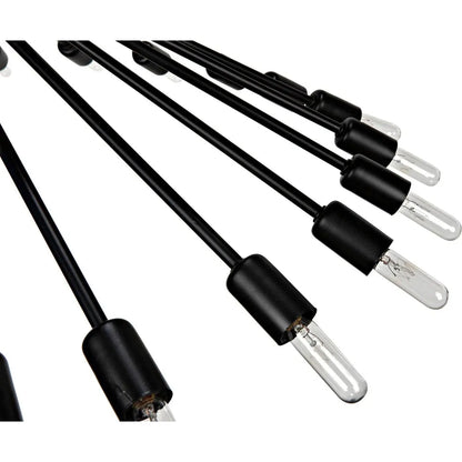 Mancini Chandelier, Black Steel