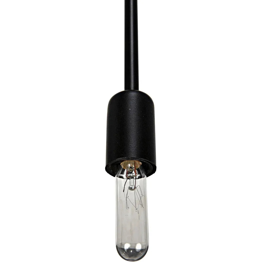 Mancini Chandelier, Black Steel