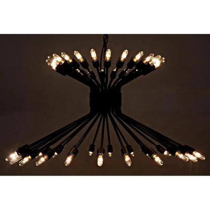 Mancini Chandelier, Black Steel