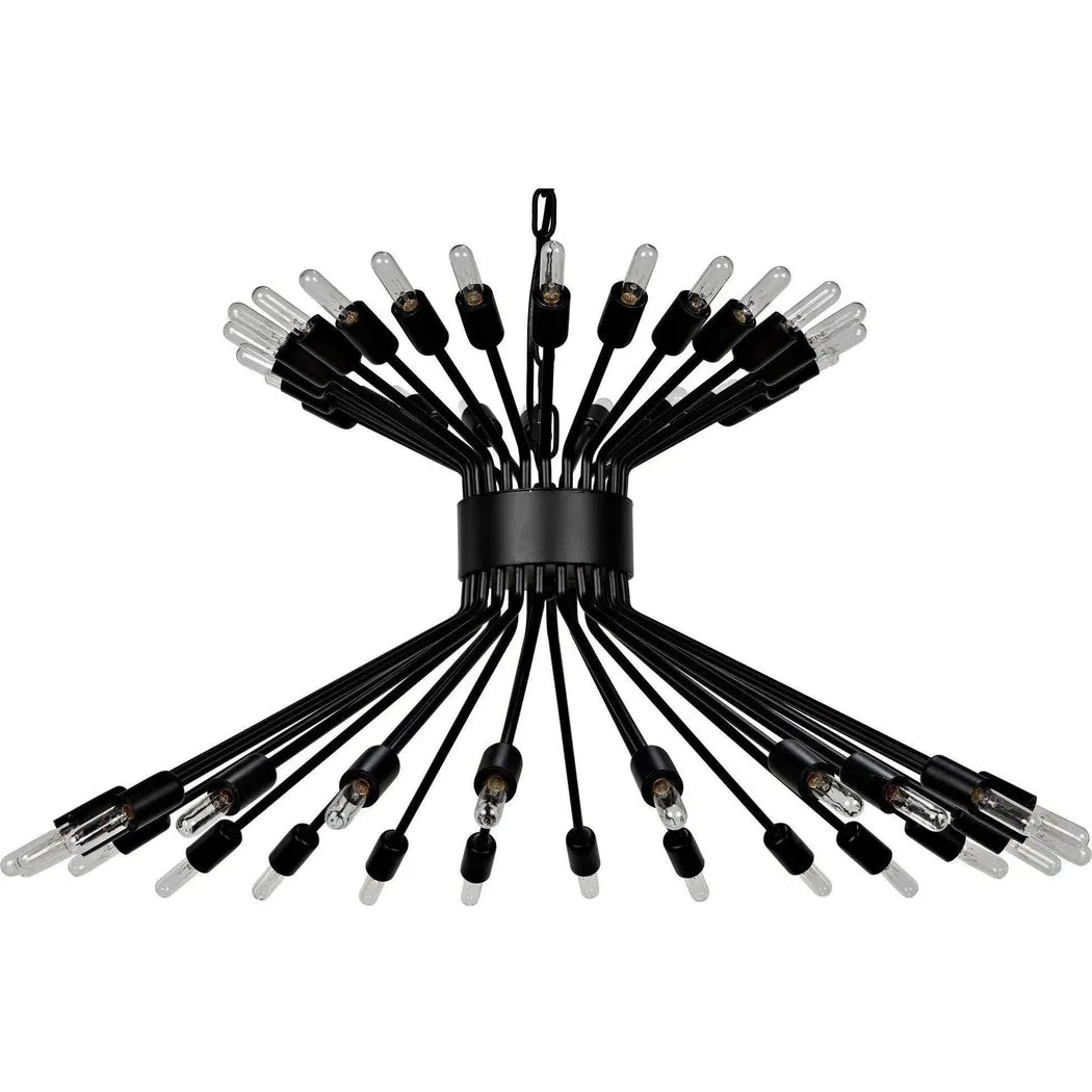 Mancini Chandelier, Black Steel