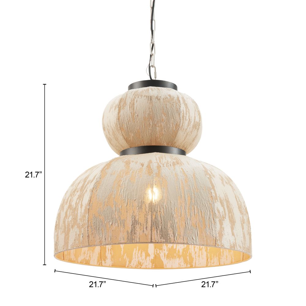 Zuo Modern Manet Steel Beige Ceiling Lamp