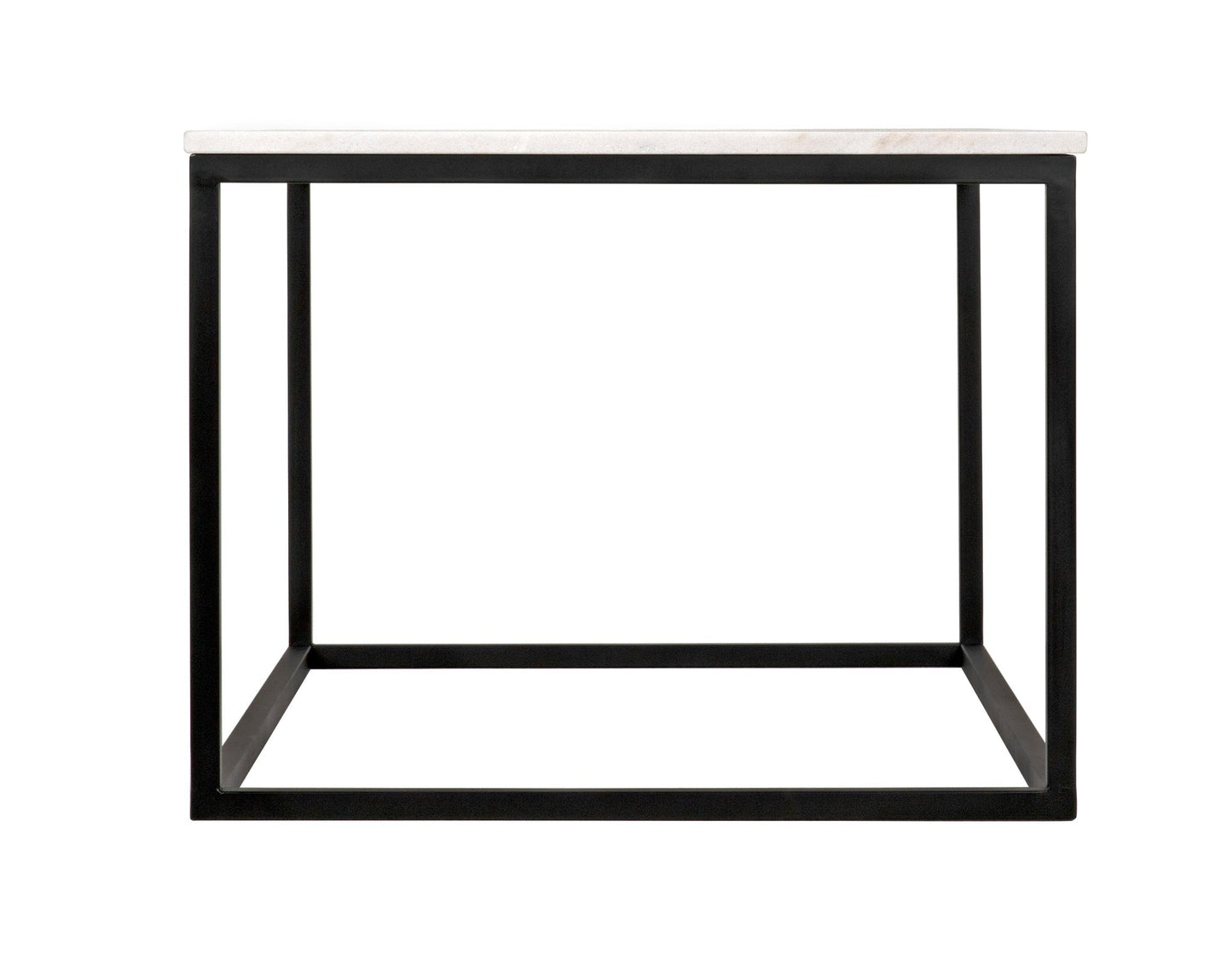 Manning Steel and Marble Rectangle Coffee Table-Coffee Tables-Noir-Sideboards and Things