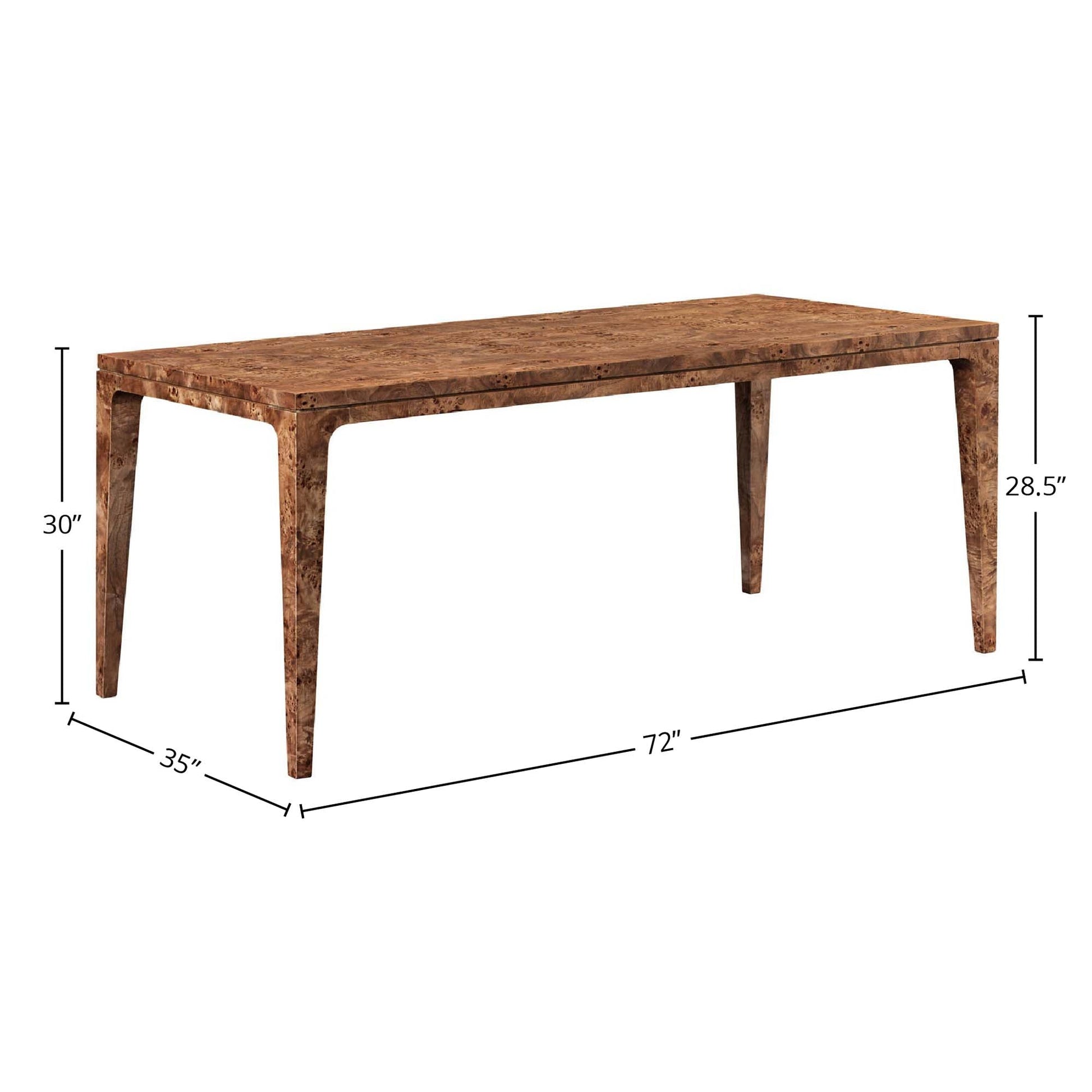 LH Home Mappa Wooden Rectangular Dining Table
