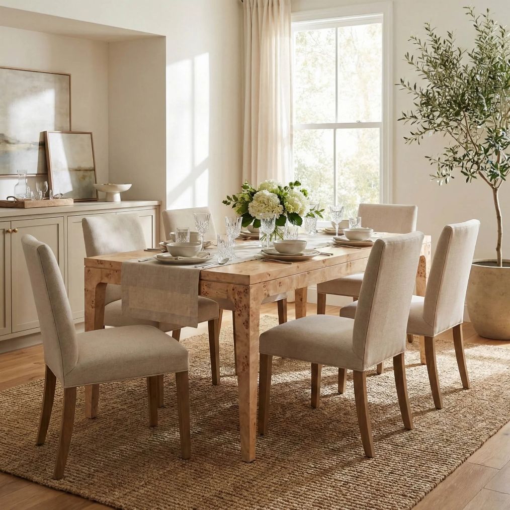LH Home Mappa Wooden Rectangular Dining Table