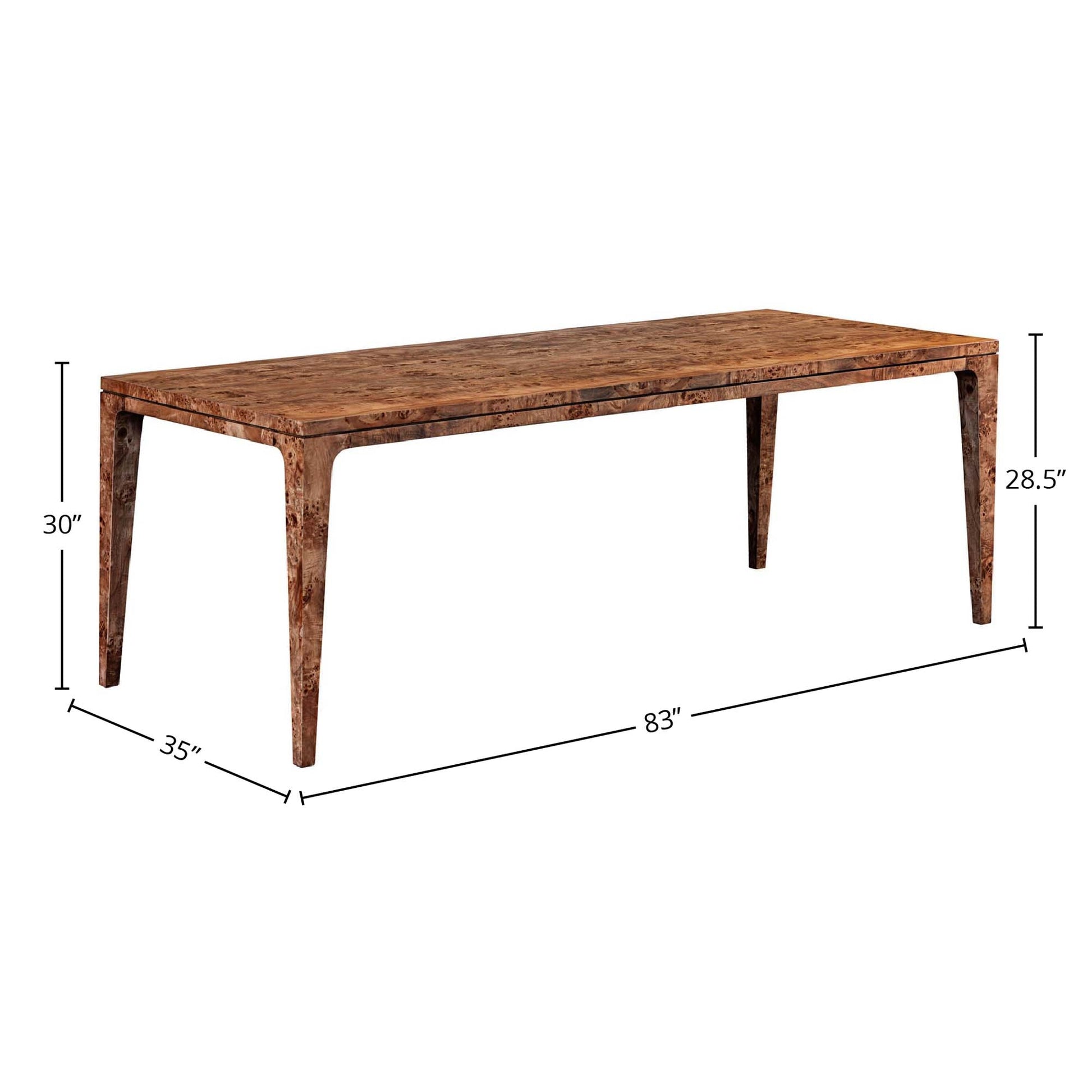 LH Home Mappa Wooden Rectangular Dining Table