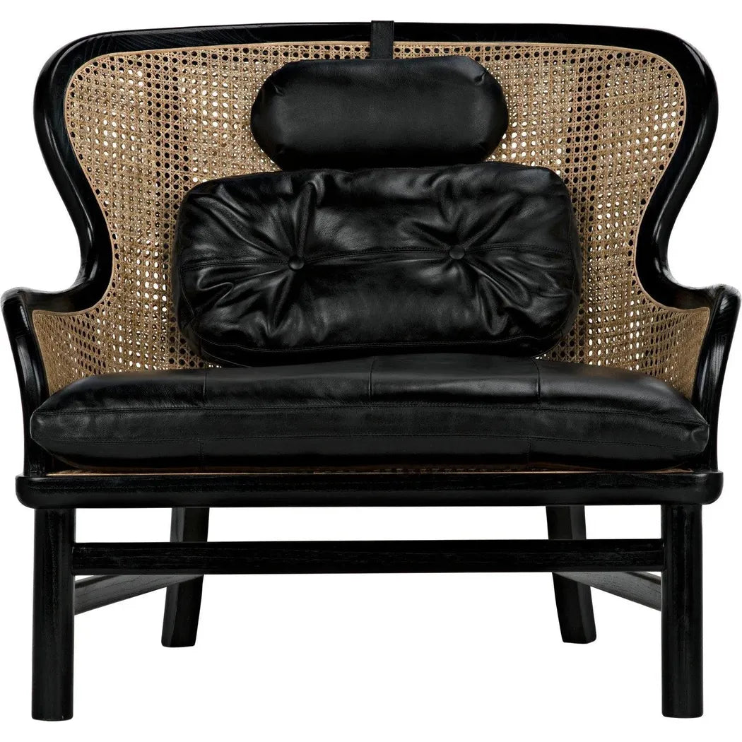 Marabu Chair, Charcoal Black with Leather