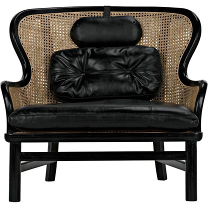 Marabu Chair, Charcoal Black with Leather