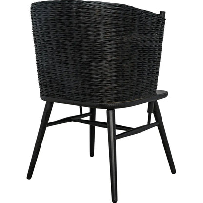 Marabu Chair, Charcoal Black with Leather