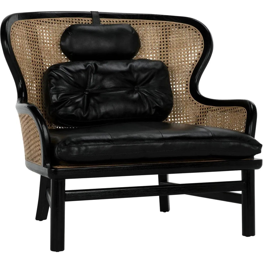 Marabu Chair, Charcoal Black with Leather