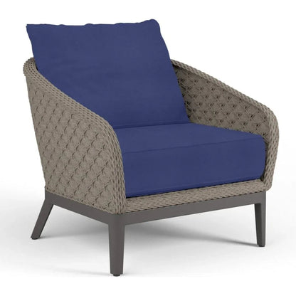 Marbella Sunbrella Outdoor Club Chair-Outdoor Accent Chairs-Sunset West-Echo Midnight-LOOMLAN