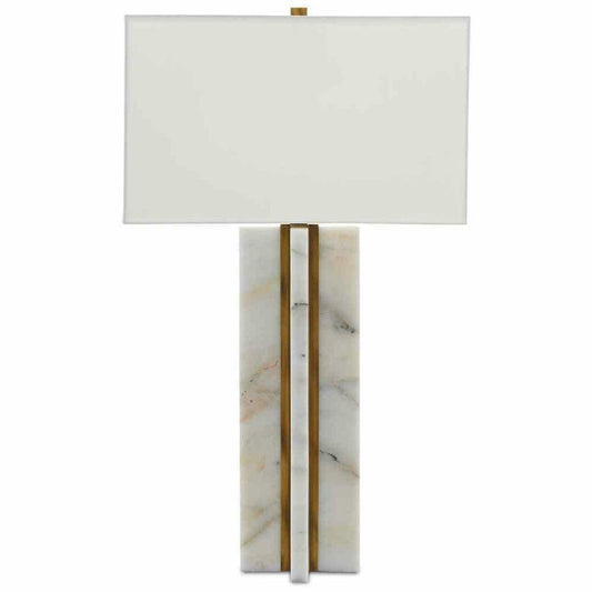 Marble Antique Brass Khalil Table Lamp Table Lamps Sideboards and Things By Currey & Co