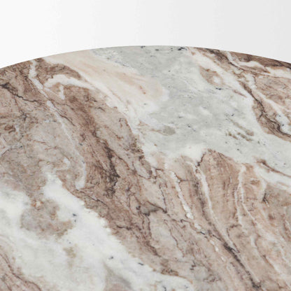 Mercana Marbrello Pink Marble Top Round Side Table