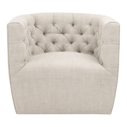 Marcel Cotton Swivel Club Chair