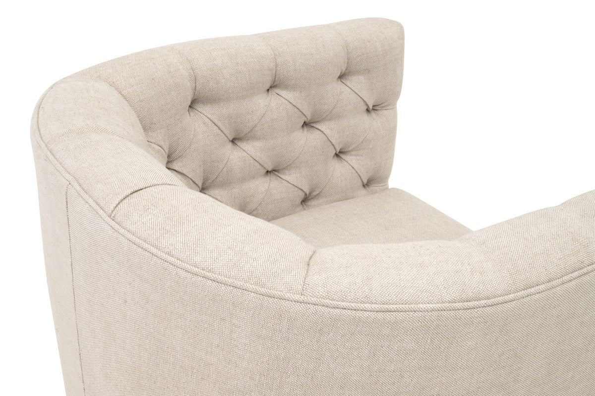 Marcel Cotton Swivel Club Chair