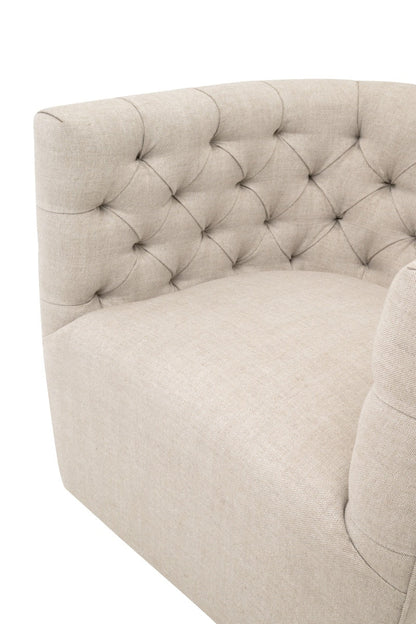 Marcel Cotton Swivel Club Chair